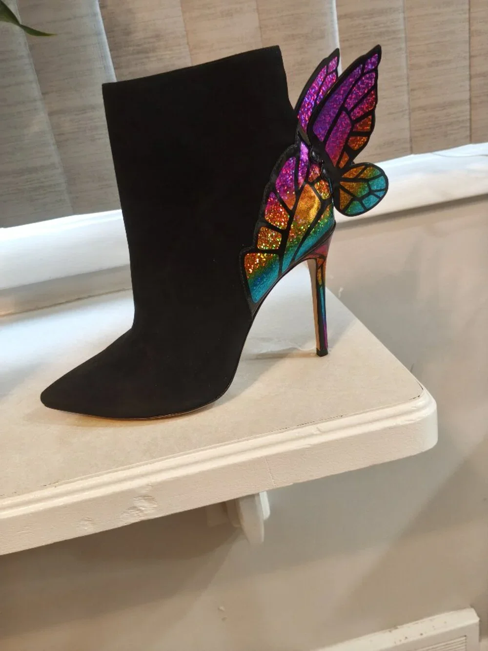Sophia Webster Rainbow butterfly ankle boots NWT